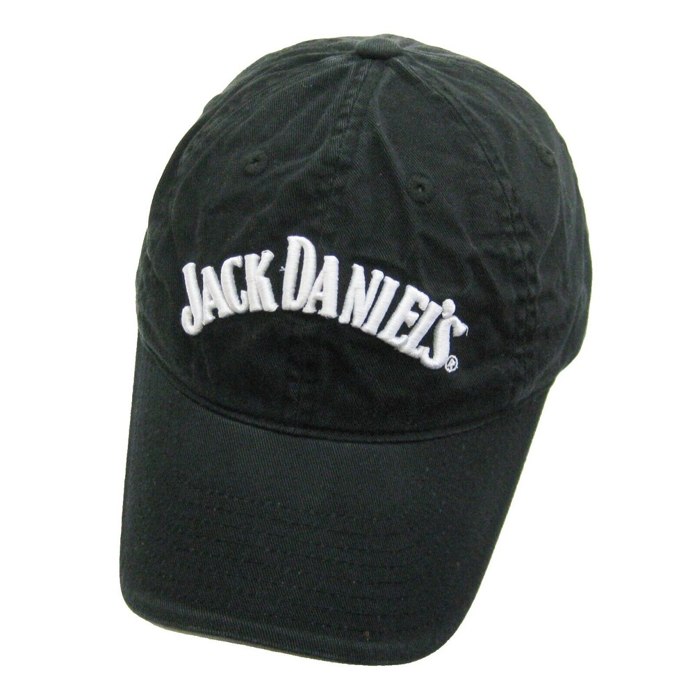JACK DANIEL'S Men's Black Baseball Cap Logo Hat Adult Adjustable Bourbon Whiskey
